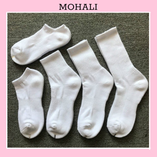 Tất trơn cao cổ nữ nam hàng dệt kim cotton kháng khuẩn thoáng khí êm chân MOHALI VC069