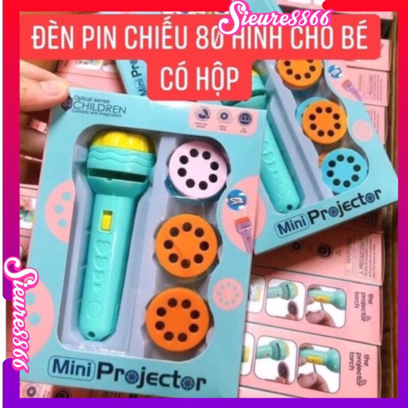 Đèn pin chiếu hình full bộ 80 hình cho bé thoả thích khám phá-đồ chơi giá rẻ