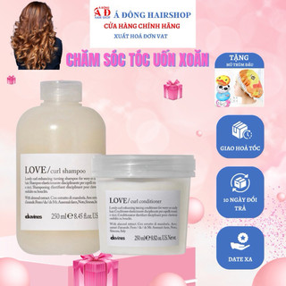[+Tặng mũ trùm] Dầu gội xả Davines Love Curl Giữ nếp tóc uốn 250ml*2 (ITALY)