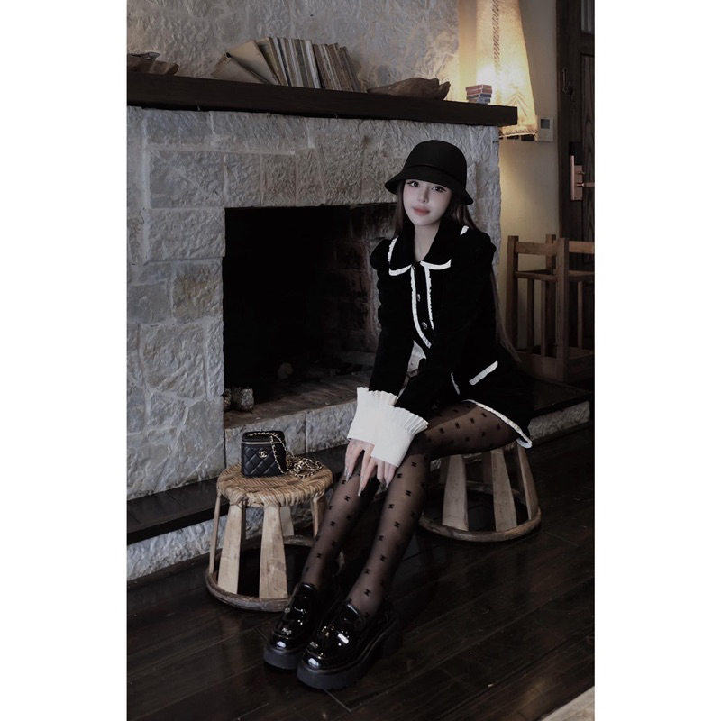 ẢNH THẬT-set nhung phối viền mai phương bùi fulltag mac 2 tem