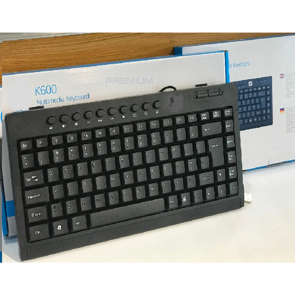 BÀN PHÍM K600 MINI CÓ DÂY VỚI THIẾT KẾ MÀU ĐEN SỬ DỤNG CHO CÁC DÒNG MÁY TÍNH