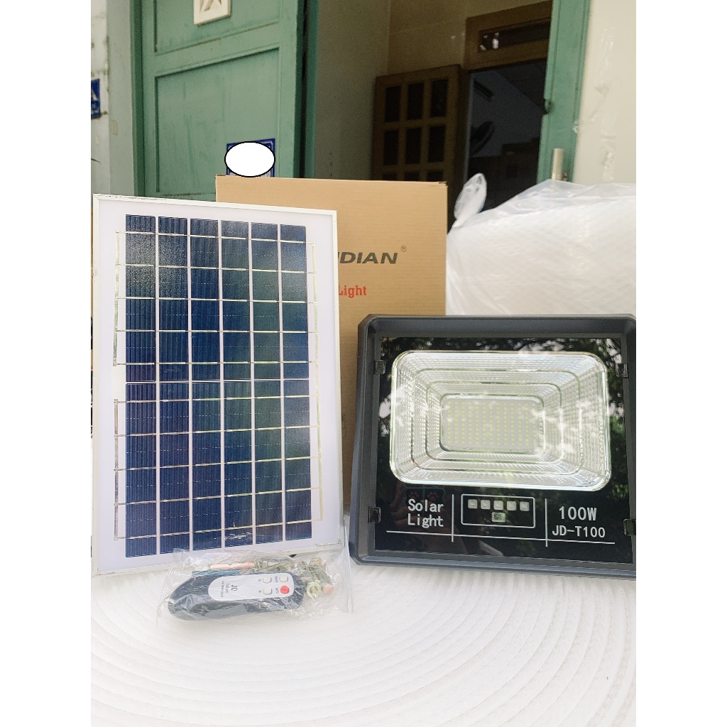 Đèn Led Năng Lượng Mặt Trời Jindian JD T100  /  JD T200  / JD T300 , Vỏ ABS, BH 24 Tháng,...