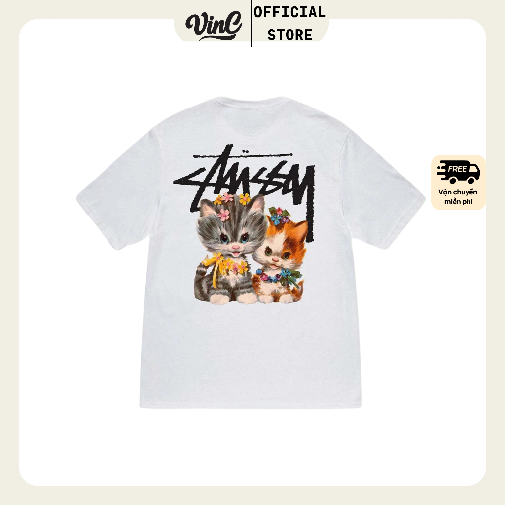 Áo thun Stussy Kittens nam nữ unisex  - CÓ SẴN