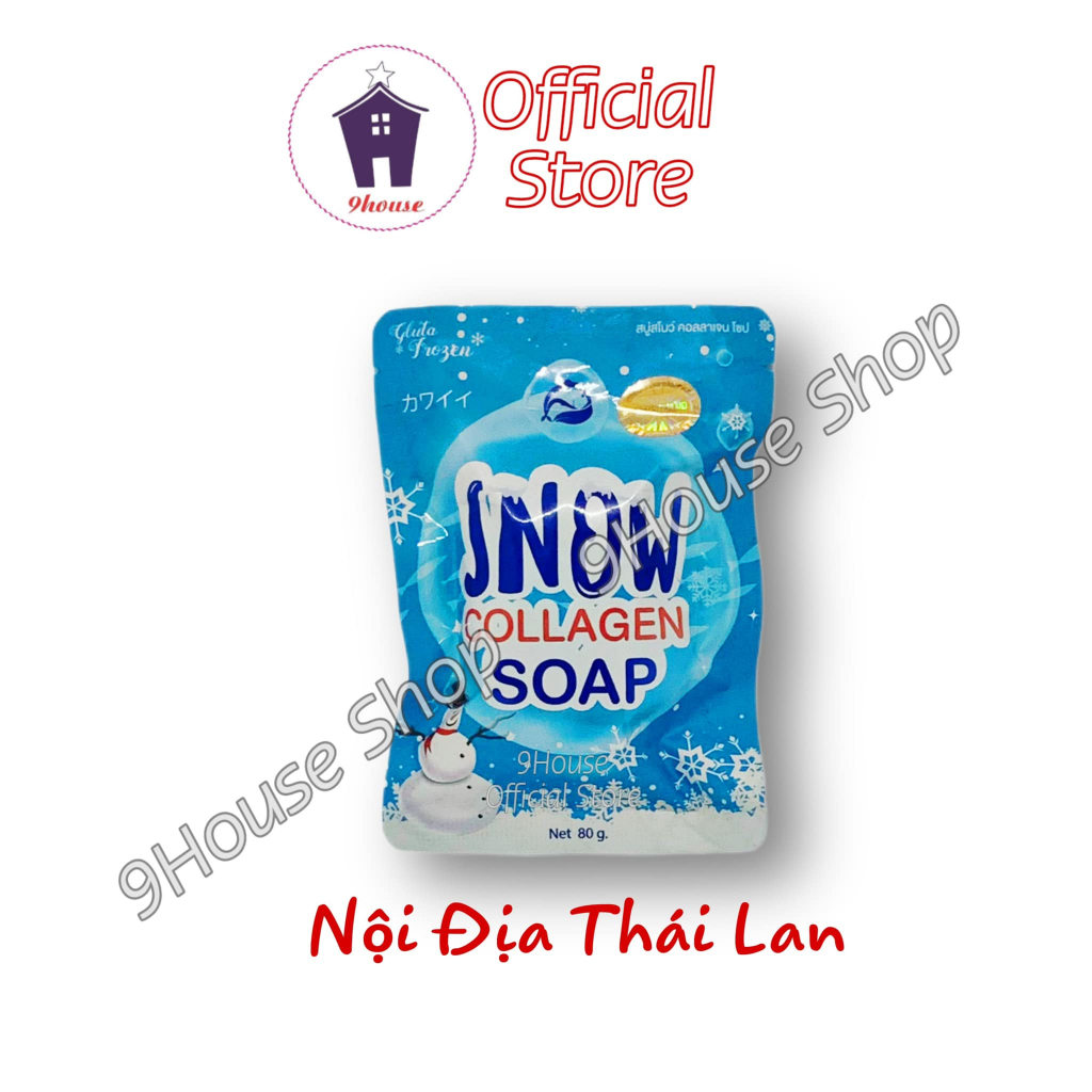 01 Xà Bông Trắng Da Dưỡng Ẩm Snow Soap By Frozen Thái Lan 80gram