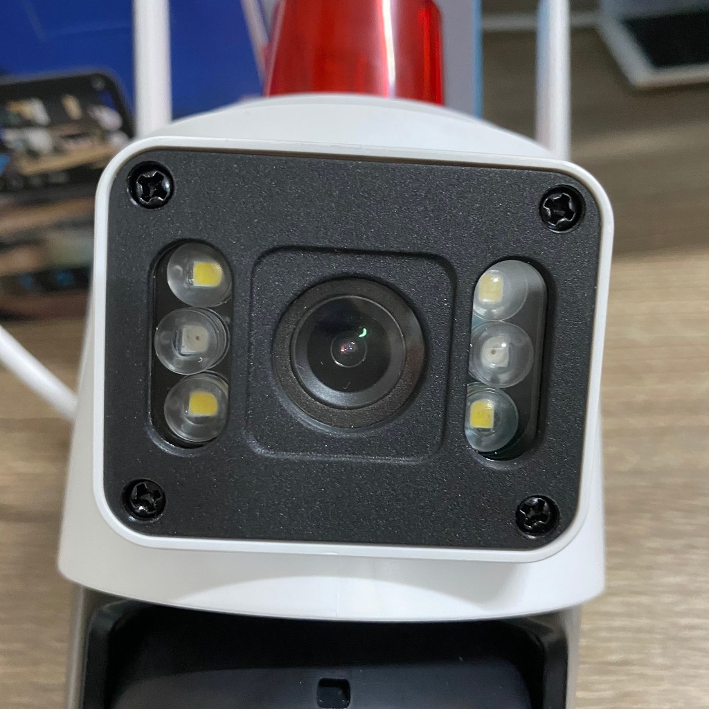 Camera Yoosee ngoài trời Q42-DS BÁO ĐỘNG 2 MẮT siêu sắc nét - 6.0MPX tích hợp còi hú