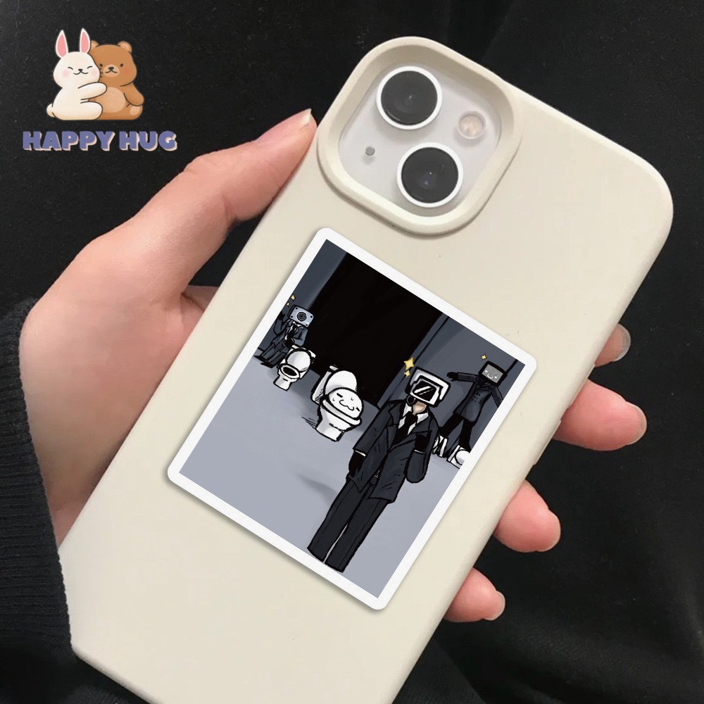 Bộ 5-50 Sticker Skibidi Toilet Cameraman TV Man Titan Speakerman, miếng dán trang trí hoạt hình dễ thương - HAPPY HUG