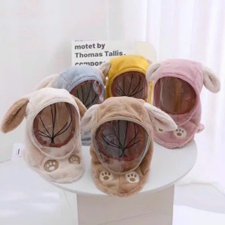 Mũ lông cừu trùm đầu chống gió che tai kèm kính 3in1 chống lạnh mùa đông cho bé