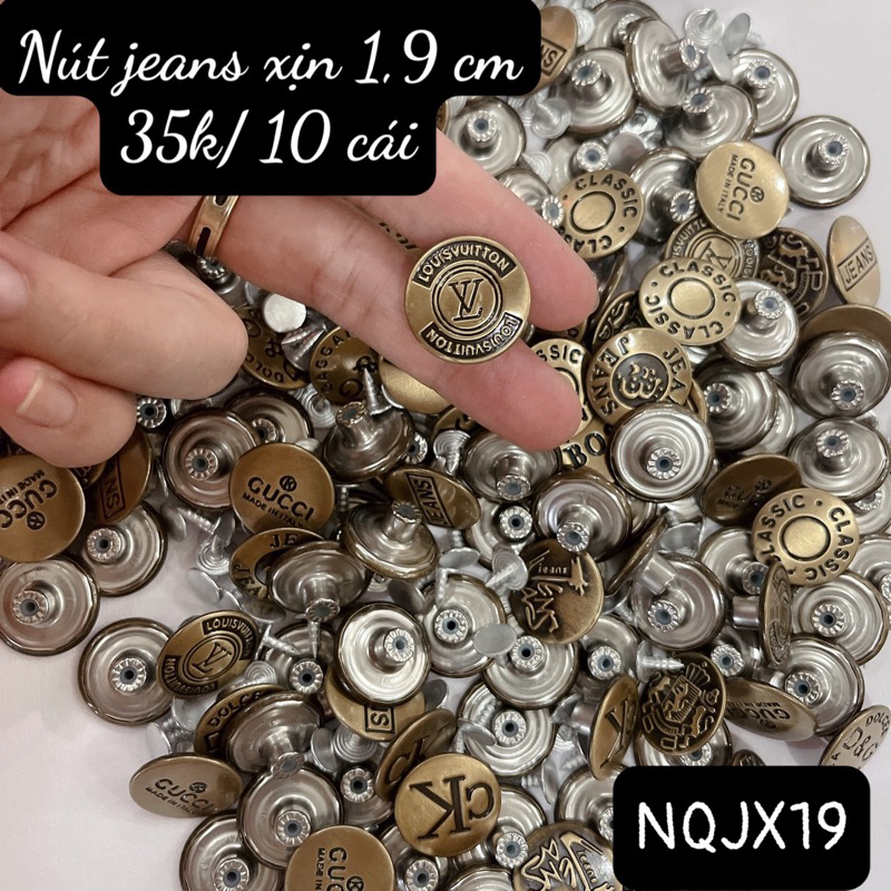 Nút quần jeans cao cấp 1.9 cm - gói 10 cái