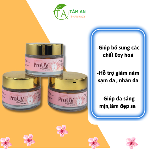 Viên trắng da ProUV White  Hỗ trợ giảm nám, sạm da, nhăn da, Giúp da trắng sáng mịn , Hạn Chế Lão Hoá Da Mờ Nám Giảm Nếp