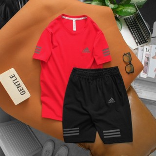 Bộ Quần Áo Thể Thao Nam Nữ Cotton Co Giãn Logo In Phản Quang Meowist Red, Siêu Thấm Hút , Nhiều Màu Sắc