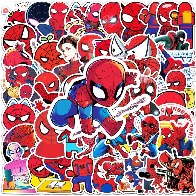 SET 50 sticker hình dán siêu nhân chống thấm nước
