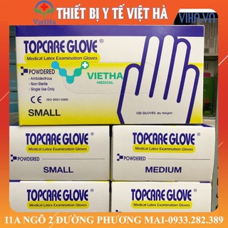 Găng tay y tế TOPCARE nhập malaysia hộp 100 cái