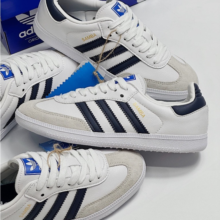 Giày adidas samba Classic White/Black,Giày _Adidas Samba Vegan Classic Nam Nữ Full Box Bill