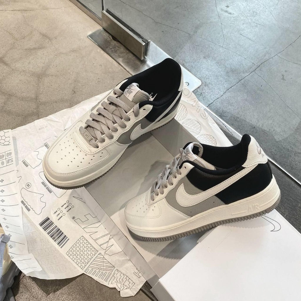 Giày _AF1 Gót Đen Nam Nữ, giày Air Force 1 Low Custom Black White Đủ Size Hót Trend 2023 Full Box Bill