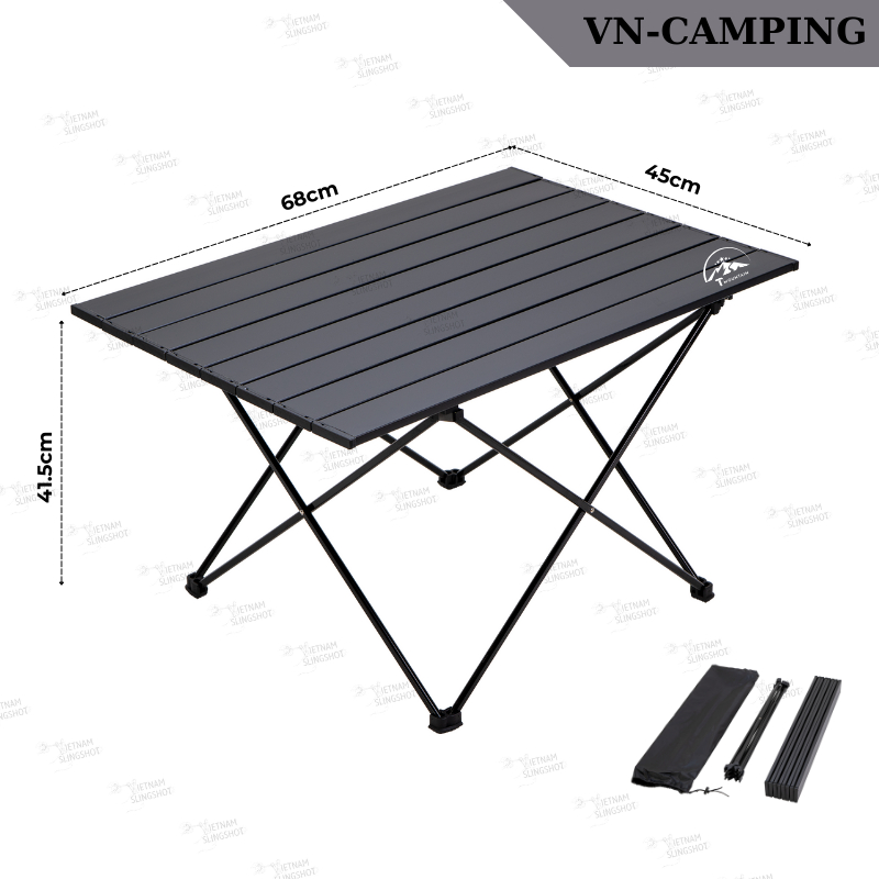 Bàn gấp gọn dã ngoại, bàn camping,picnic du lịch Thương hiệu cao cấp Tmountain, hợp kim nhôm siêu nhẹ, độ bền cao [DCP3