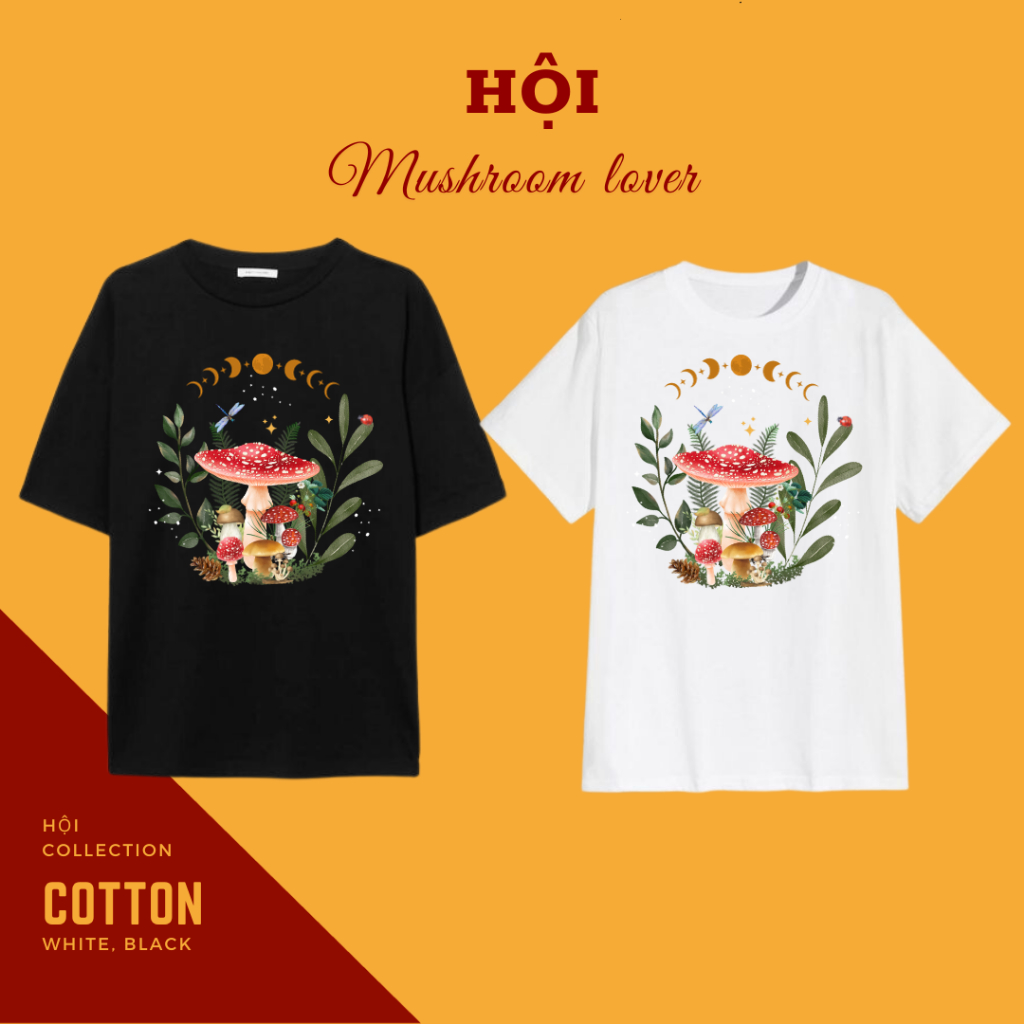 Áo Thun Cotton 100% In Hình Nấm/ Rừng Vui Noel