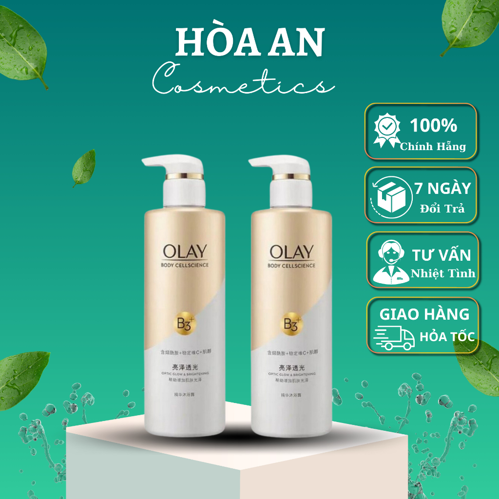 Sữa Tắm OLAY B3+Vitamin C 500ml Siêu Dưỡng Trắng Da, Cấp Ẩm Và Đàn Hồi Cho Da