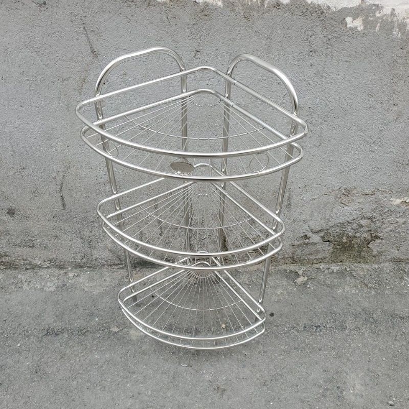kệ góc 3 tầng inox 201