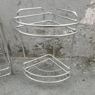 kệ góc 2 tầng inox 201