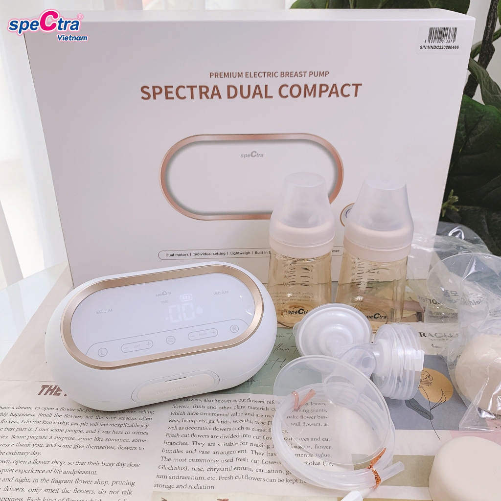 Máy Hút Sữa Điện Đôi/Kép Spectra Dual Compact Chính Hãng (Bảo Hành 24 Tháng)