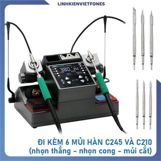 Máy hàn aifen a902 2023 350w, 2 tay c210, c115 có thể chỉnh nhiệt + 6 mũi hàn