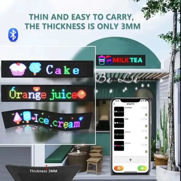 Led dẻo gắn oto , cửa kính shop