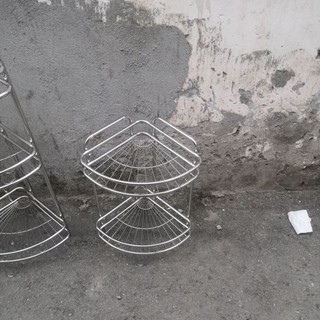 Kệ goc đứng inox 2 tầng