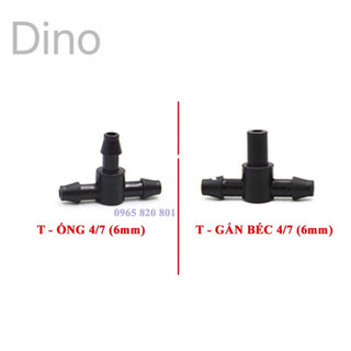 Chia T gắn béc và t gắn dây 6mm,4/7mm
