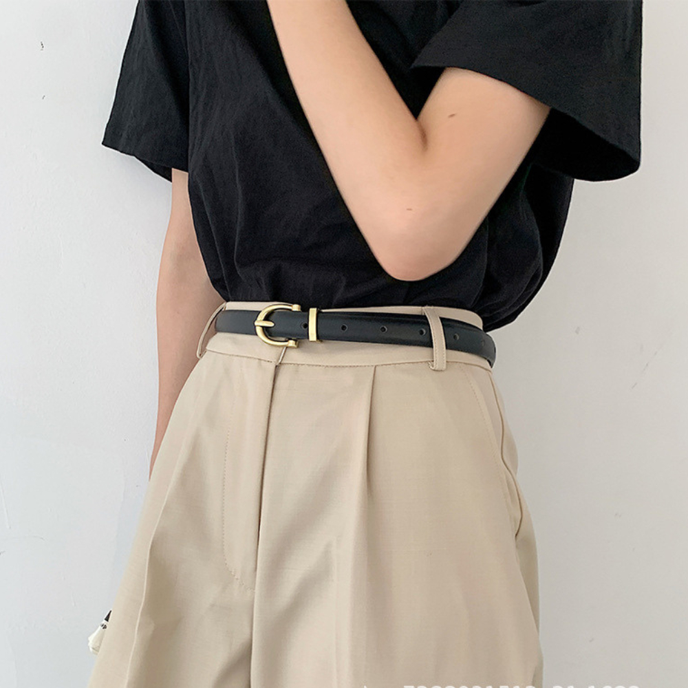Dây thắt lưng nữ bản nhỏ, đai váy cài đơn giản dễ phối