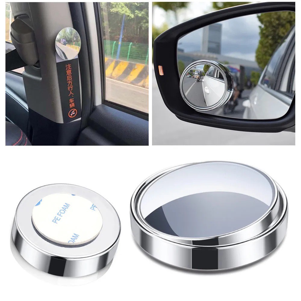 Bộ 2 Gương Cầu Lồi 360 Độ Gắn Gương Chiếu Hậu Ô Tô, Xe Hơi