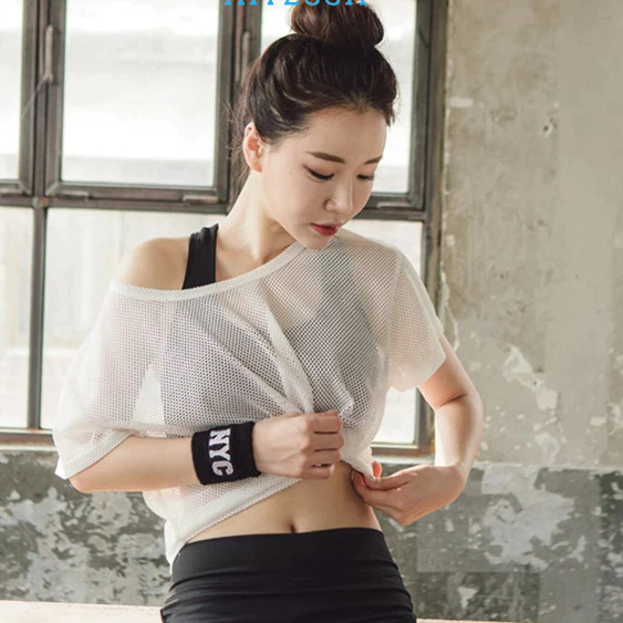 Áo lưới mặc ngoài thể thao và thời trang - Chất Ren Cotton, thoáng mát