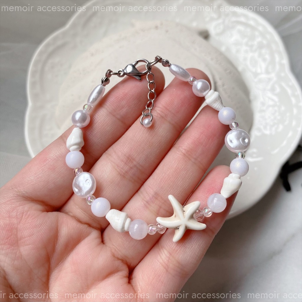 White Sand / Vòng tay sao biển vỏ sò phong cách mùa hè - Memoir Accessories