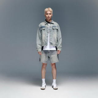 (Chính Hãng AMRISH) Áo Khoác Regular Denim - Moss Blue