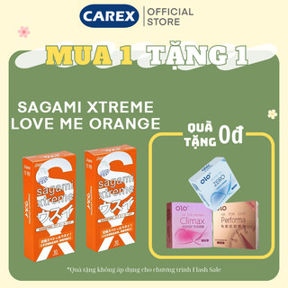 Bao Cao Su SAGAMI [CHÍNH HÃNG][2 Hộp 20bao] LOVE ME ORANGE, BCS SAGAMI Siêu mỏng, co giãn linh hoạt, nhập cuộc ngay