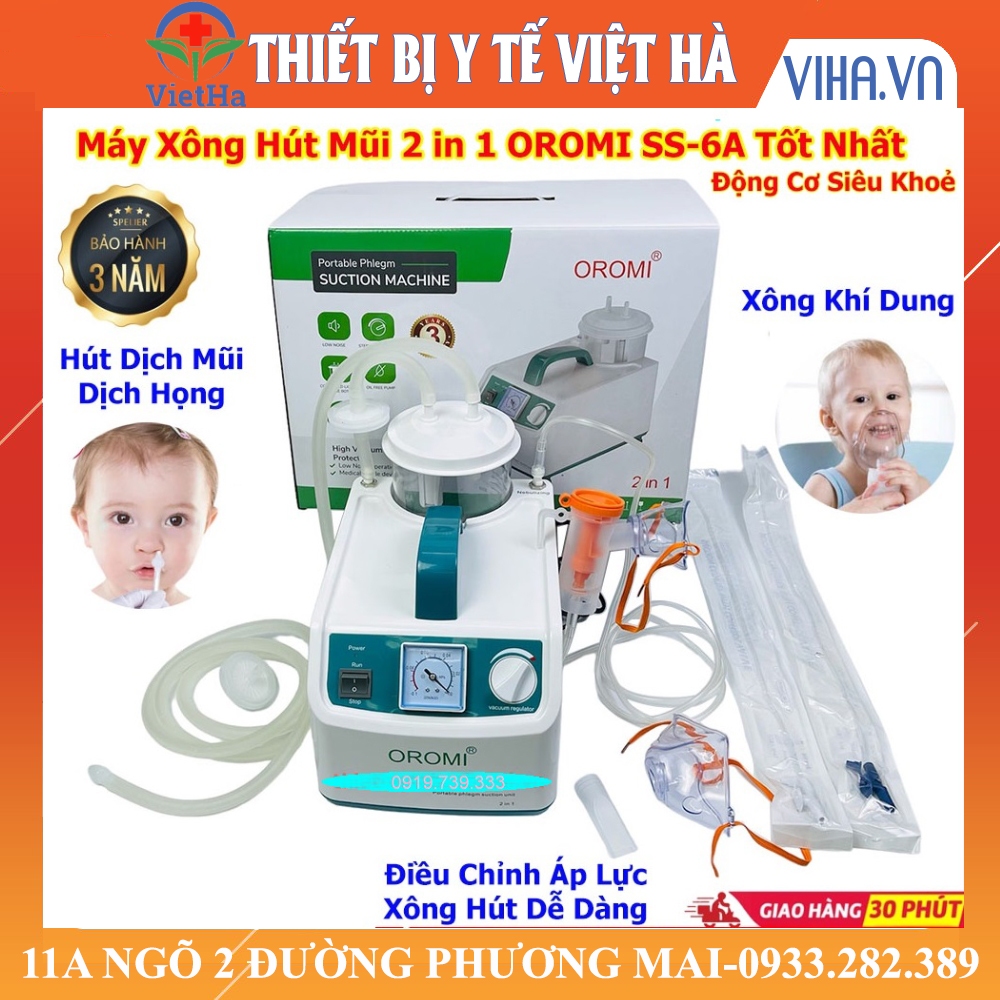 Máy Xông Hút 2 Trong 1 Oromi SS6A