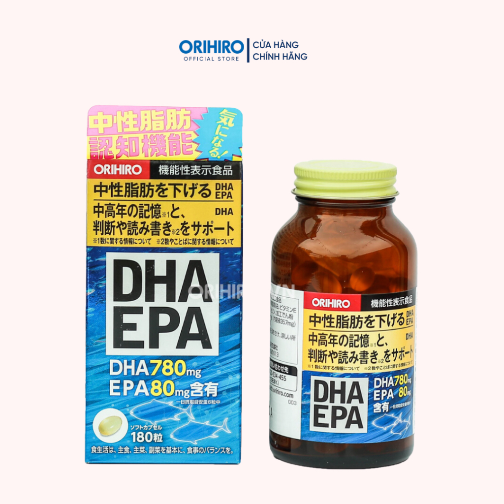 Viên uống bổ não DHA EPA Orihiro 180 viên