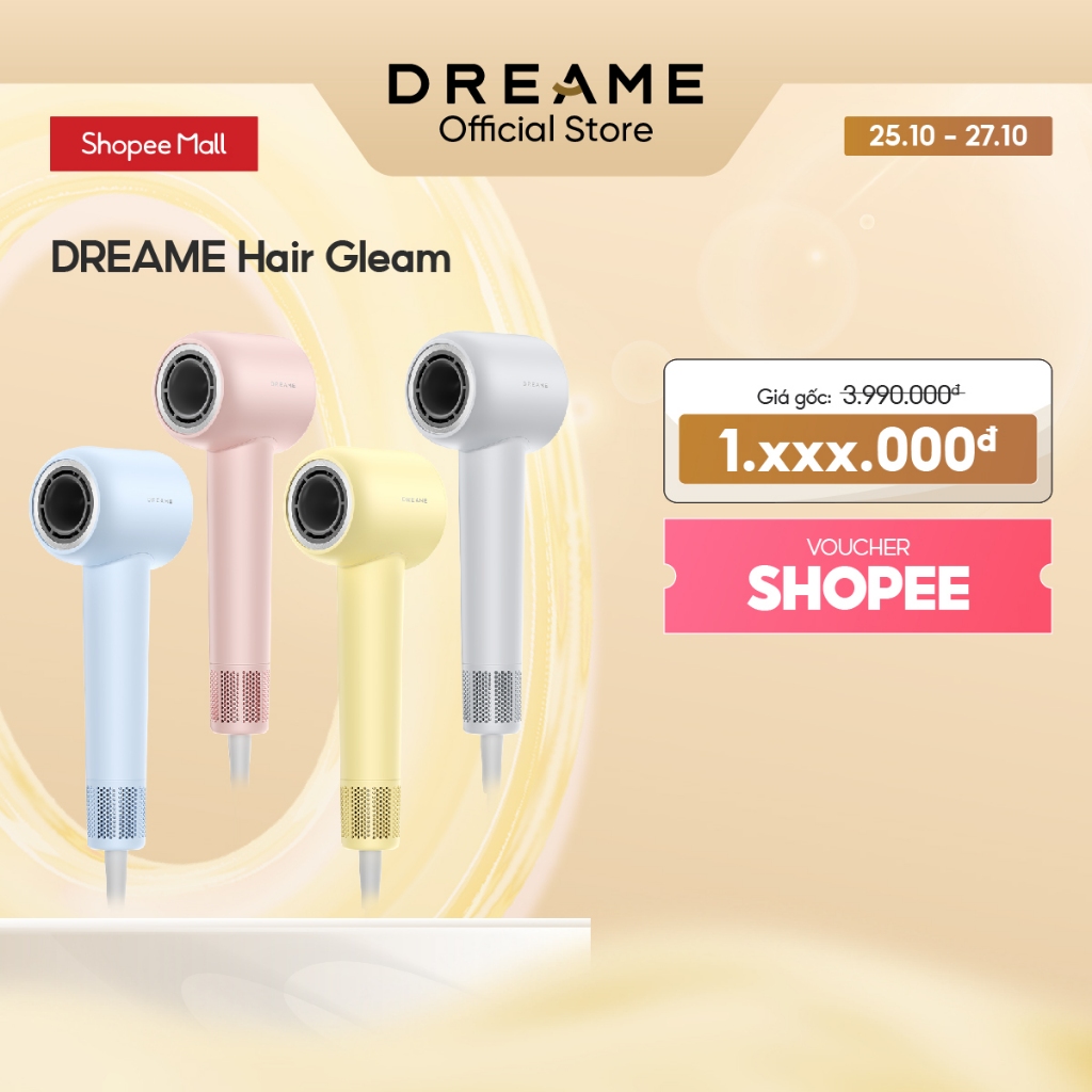 Máy sấy tóc Dreame Hair Gleam - Bản quốc tế - Bảo hành 12 tháng