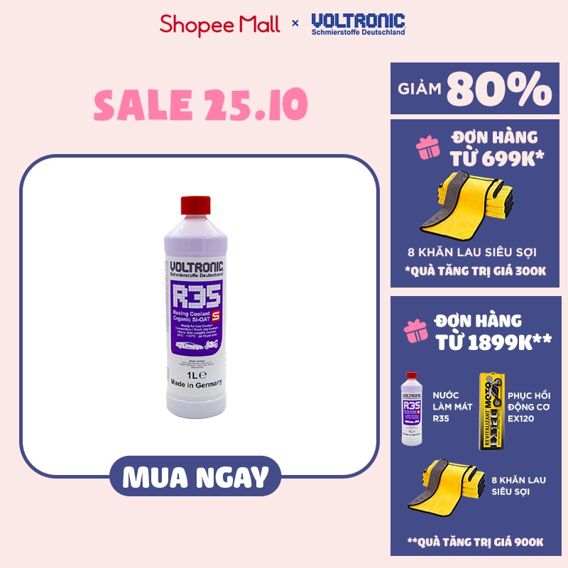 Nước làm mát động cơ nhập khẩu Đức VOLTRONIC r35 racing coolant pha sẵn 1L - made in germany