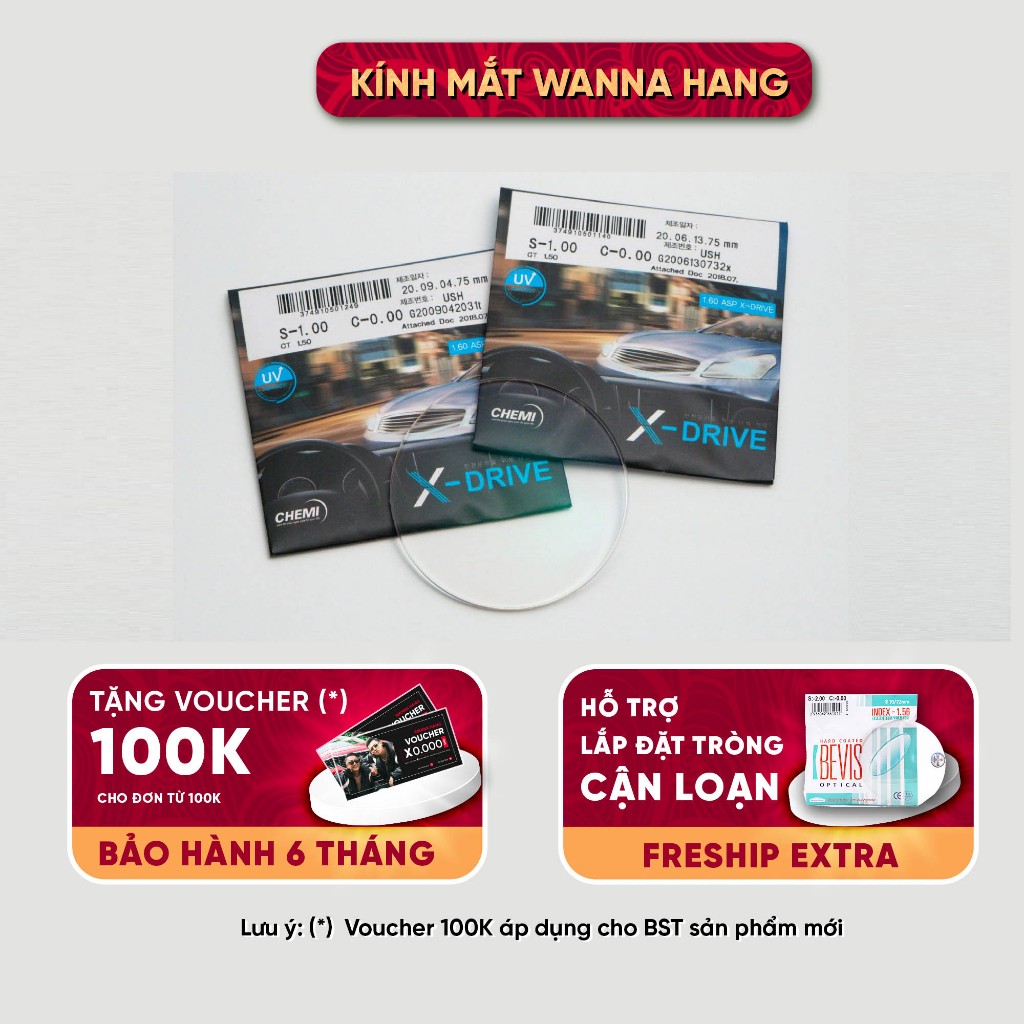 Mắt kính Chemi X-Driver chuyên dụng cho lái xe chống loá sáng, chống tia UV, chống phản quang, chống loang nước