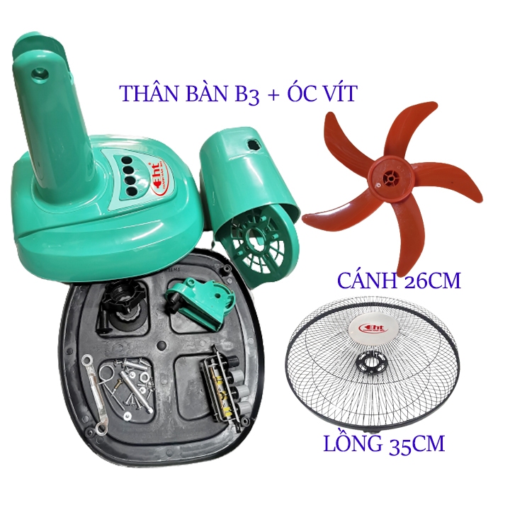 THÂN NHỰA QUÂT BÀN B3 - CÔNG TẮC 4 PHÍM