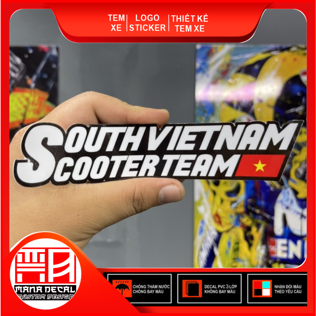 Tem dán xe máy Scooter team Việt Nam