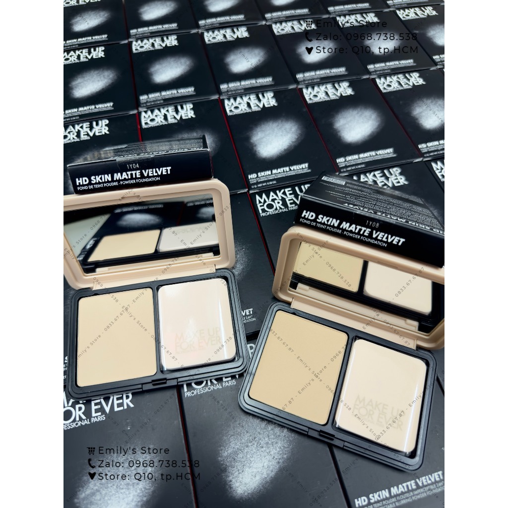 Phấn nền Make Up For Ever HD Skin Matte Velvet các màu