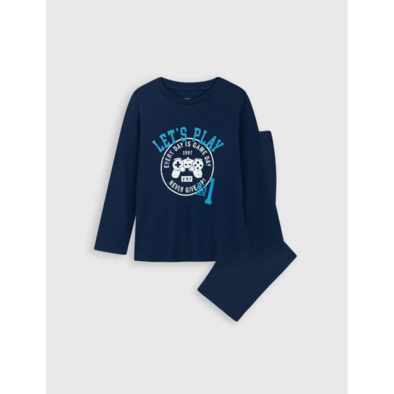 Bộ cotton dài tay mặc nhà bé trai Canifa