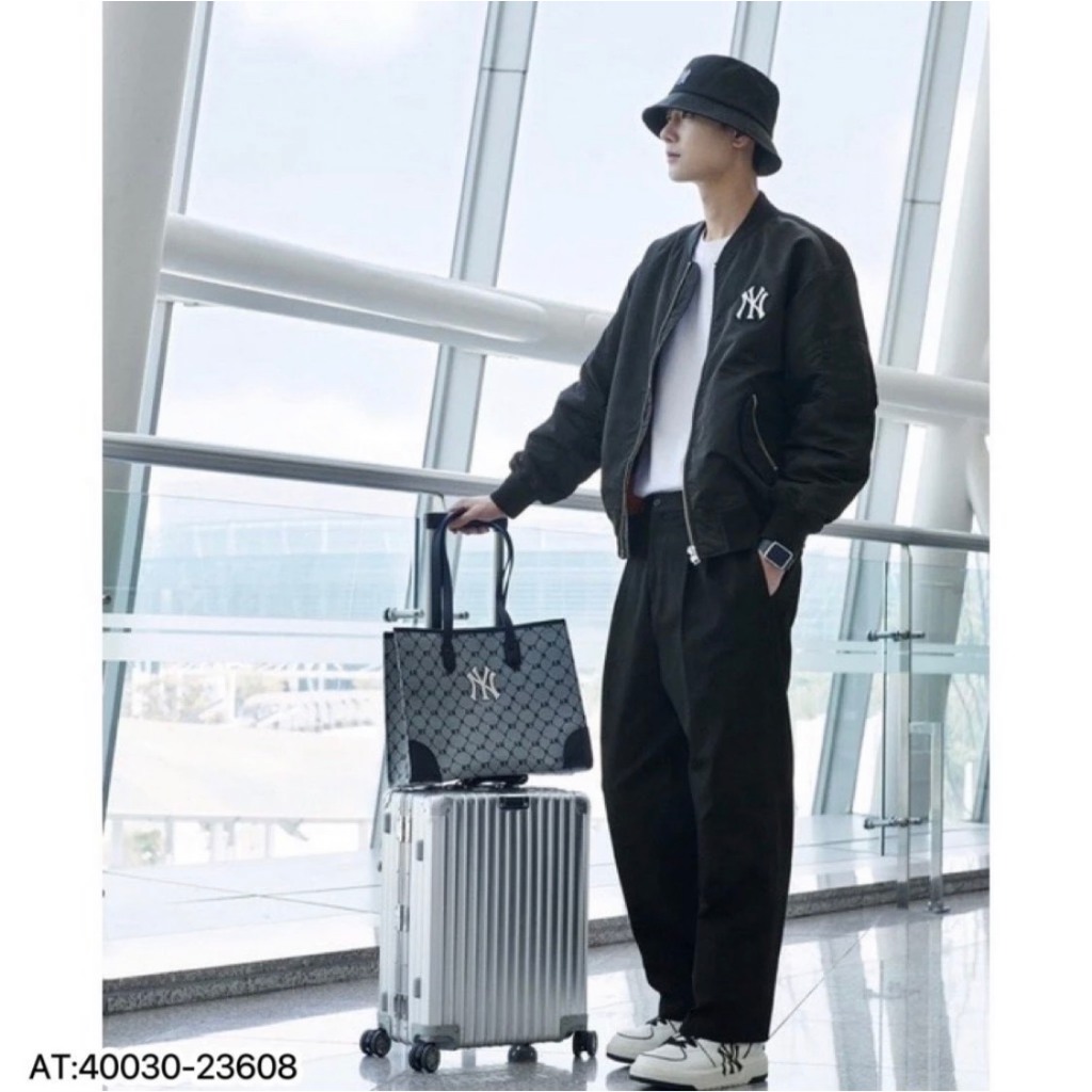 Áo Khoác Gió Bomber NY MLB Logo Thêu - Áo Khoác Gió Chất Dù 2 Lớp Phong Cách Hàn Quốc