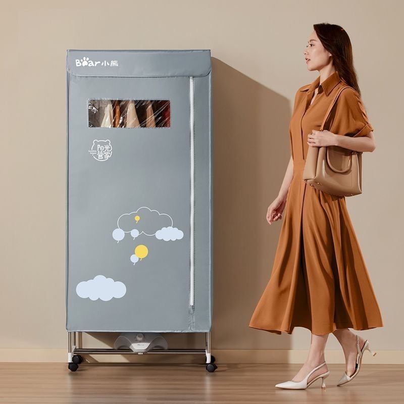 Tủ sấy quần áo 2 tầng Bear công suất 1200W khô nhanh, chống nhăn, có bánh xe đẩy - bảo hành 12 tháng