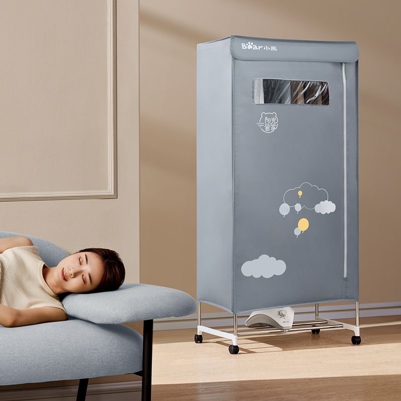 Tủ sấy quần áo 2 tầng Bear công suất 1200W khô nhanh, chống nhăn, có bánh xe đẩy - bảo hành 12 tháng