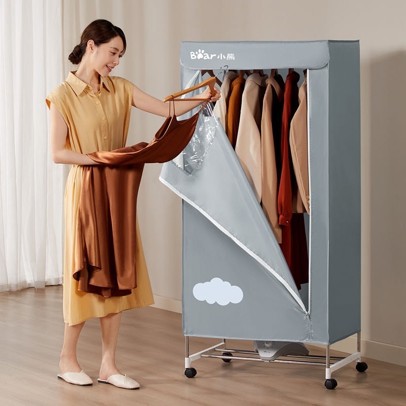 Tủ sấy quần áo 2 tầng Bear công suất 1200W khô nhanh, chống nhăn, có bánh xe đẩy - bảo hành 12 tháng