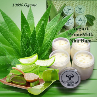 Sữa Chua Nha Đam Prime milk Mộc Châu 1thùng 12hũ - Không Chất bảo quản, phụ gia - Lên men tự nhiên - Giao Hàng Hoả Tốc