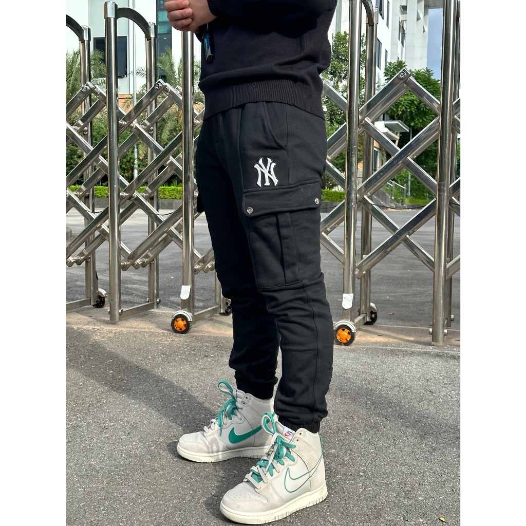 Quần Jogger nỉ túi hộp MLB hàng cao cấp ss2024