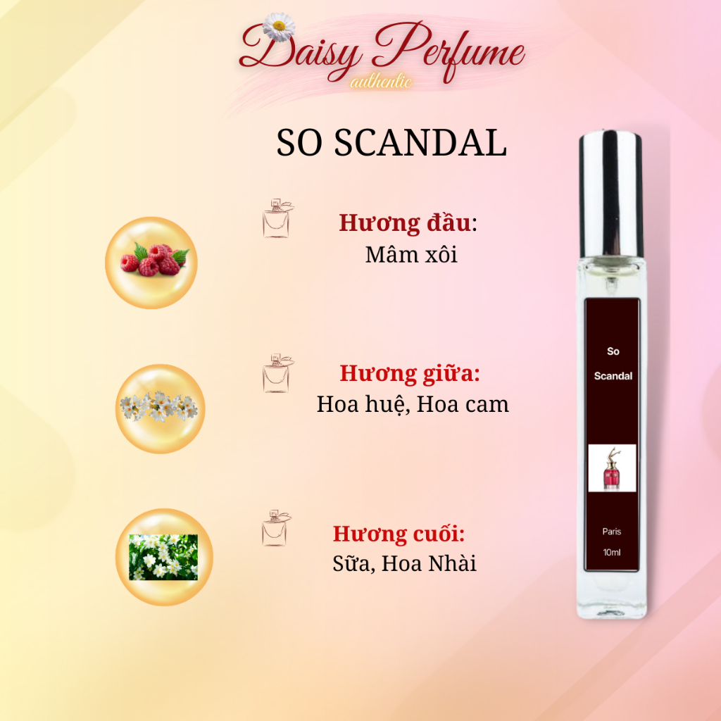 Nước Hoa Nữ Chính Hãng Deelab So Scandal Nước hoa chiết Quyến rũ, Gợi cảm, Khiêu khích